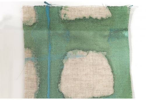 Tissu en Lin vert