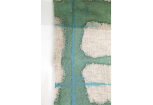 Tissu en Lin vert