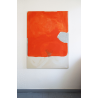Untitled (cadmium/silver/white)