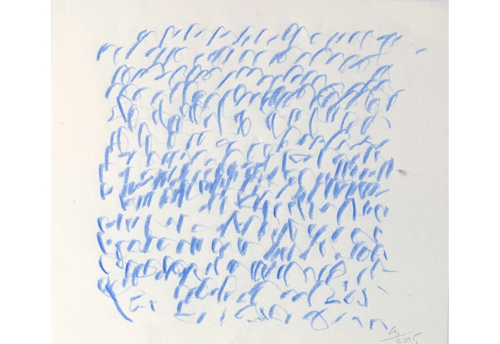 Ecriture bleu ciel