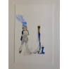 Rencontre au musée (bleu)