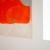 Untitled (cadmium/silver/white)