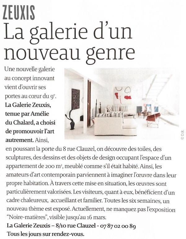 Zeuxis dans Paris Neuf