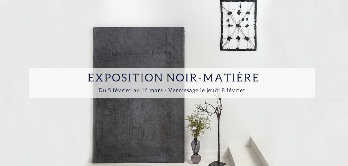 Zeuxis galerie d'art et son exposition Noir-matière dans Design Fax